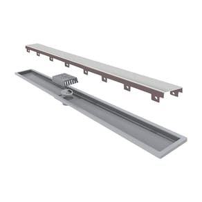 Ralo Linear Elleve Royal 116 80cm com Tampa Inox