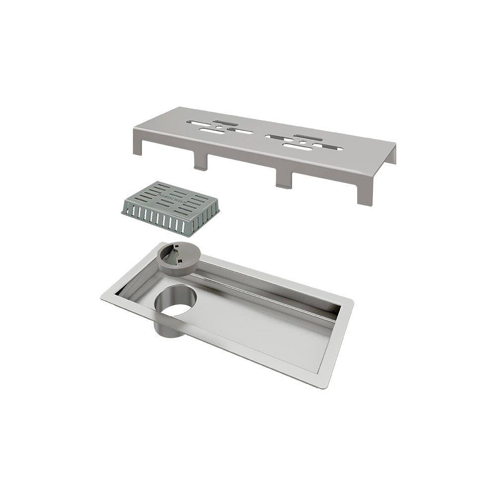 Ralo Linear Elleve Tiny 1802 25cm com Tampa Vazada