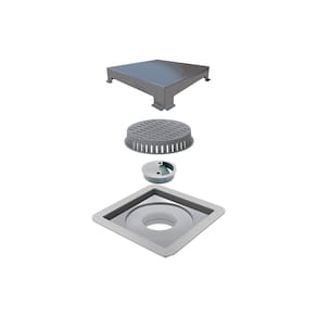 Ralo Linear Elleve Square 7342 10x10 com Tampa Inox