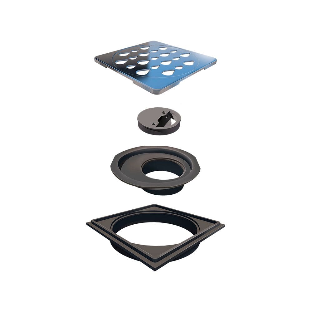 Grelha para Ralo Linear Novii Quadrada 5205 10x10 Aço Inox