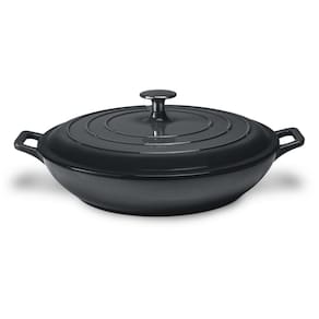 Caçarola Baixa Em Ferro Indução Sauté 31,4cm 3,5L Haus Concept Cinza