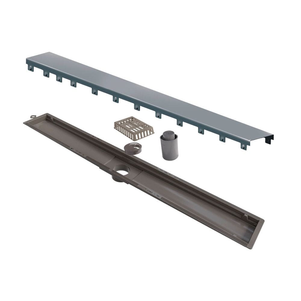 Ralo Linear Elleve Versatile 8932 75cm Saída Central com Tampa Inox