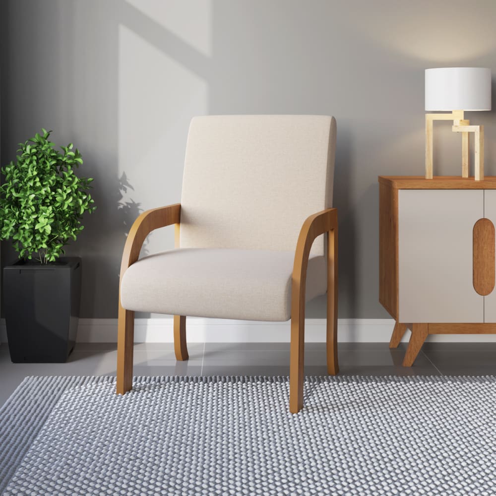 Poltrona Decorativa Siggy Cobre/Linho Bronze - Casa Giulia