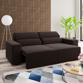 Estofado 3 Lugares Jersey Retratil e Reclinavel Barroco - Casa Giulia
