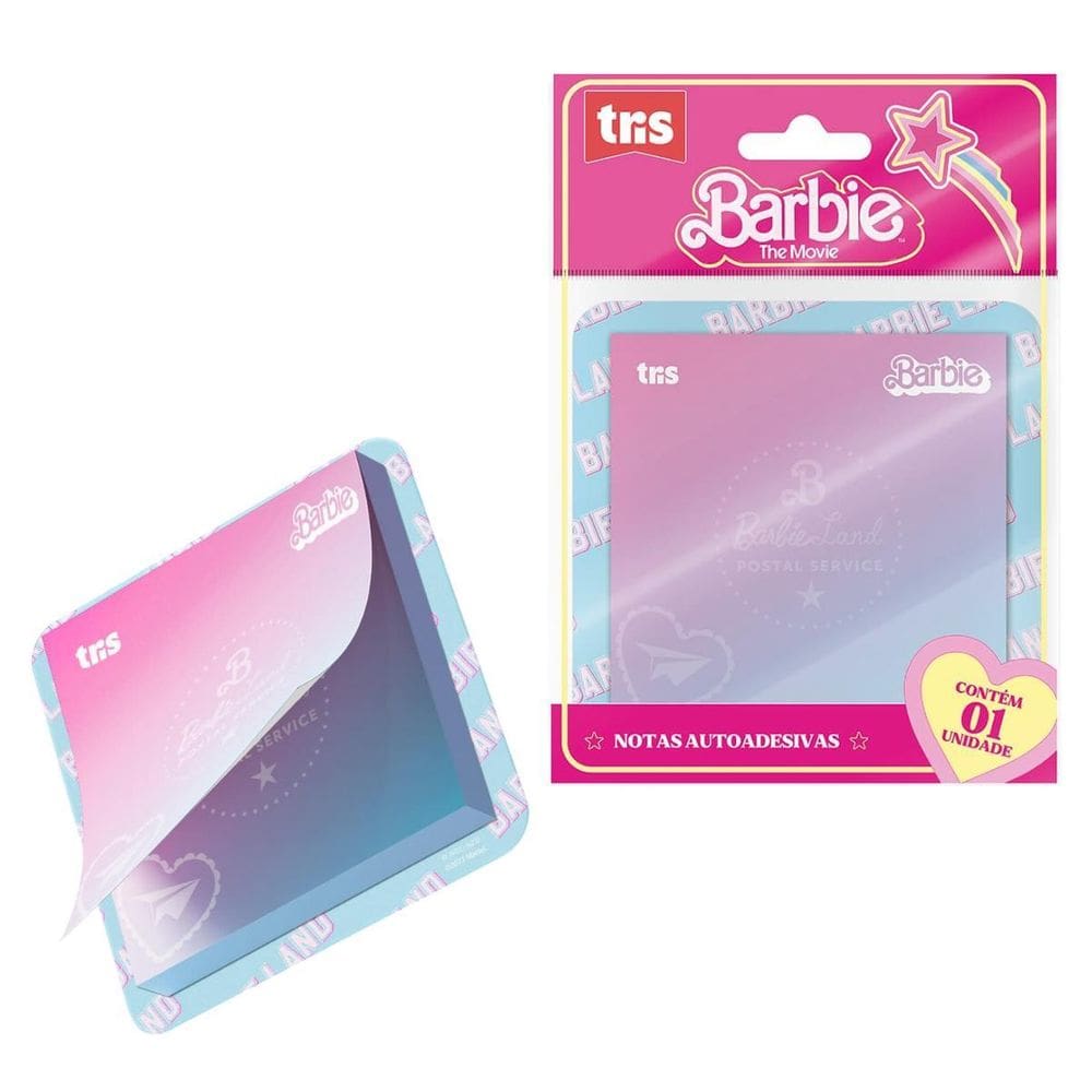 Nota Autoadesiva Barbie 75Mm X 75Mm Com 50 Folhas - Tris