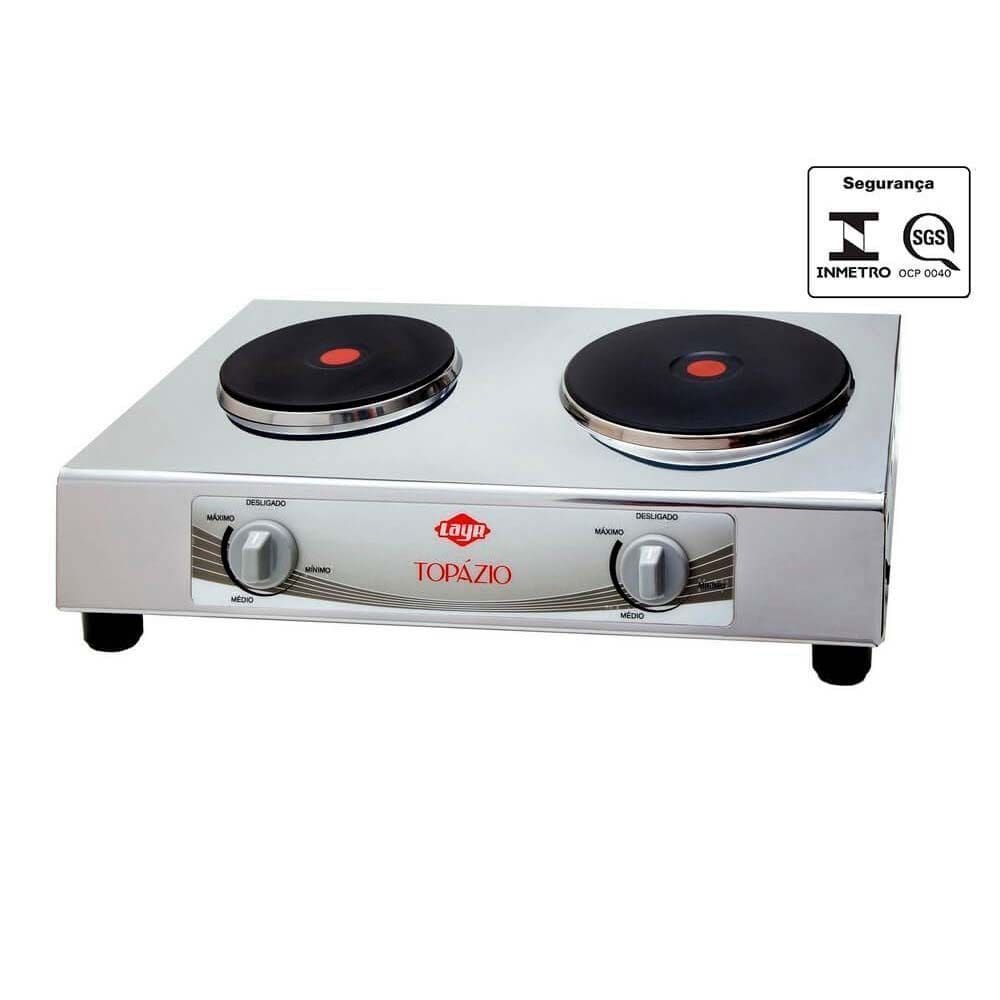 Fogão Elétrico Topázio 4.0 2 Bocas Layr 220V
