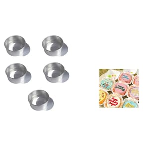 Kit 5 Formas Para Bolo Bentô Cake Fundo Falso / Removível