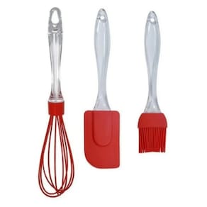 Kit Cozinha Confeitaria Batedor Fue Pincel Espátula Silicone