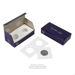 5 Cx Coins Holder Porta Moedas Autocolante 3bzn 25mm