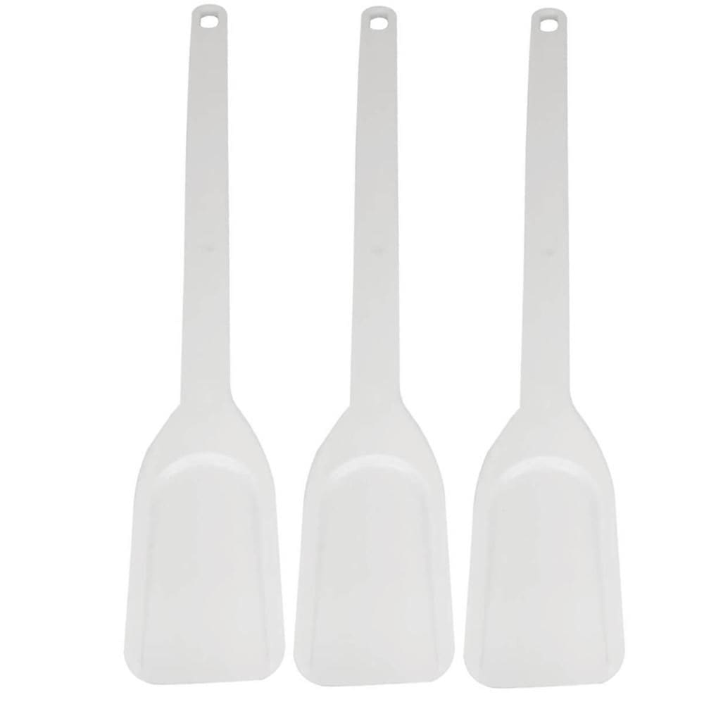 3 Espátulas Restaurante Pás Plásticas Brancas Industrial Larga 74cm Caldeirão Cozinha Cinquetti