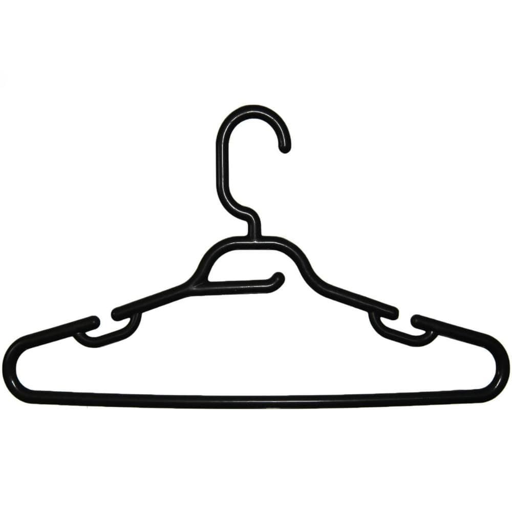 Cabide para Roupas com Cava para Vestidos Alças Uno Preto Lo