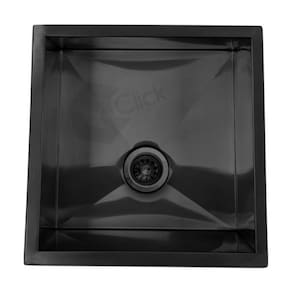 Cuba Preta Para Cozinha Gourmet Pia Aço Inox 304 Quadrada 35cm