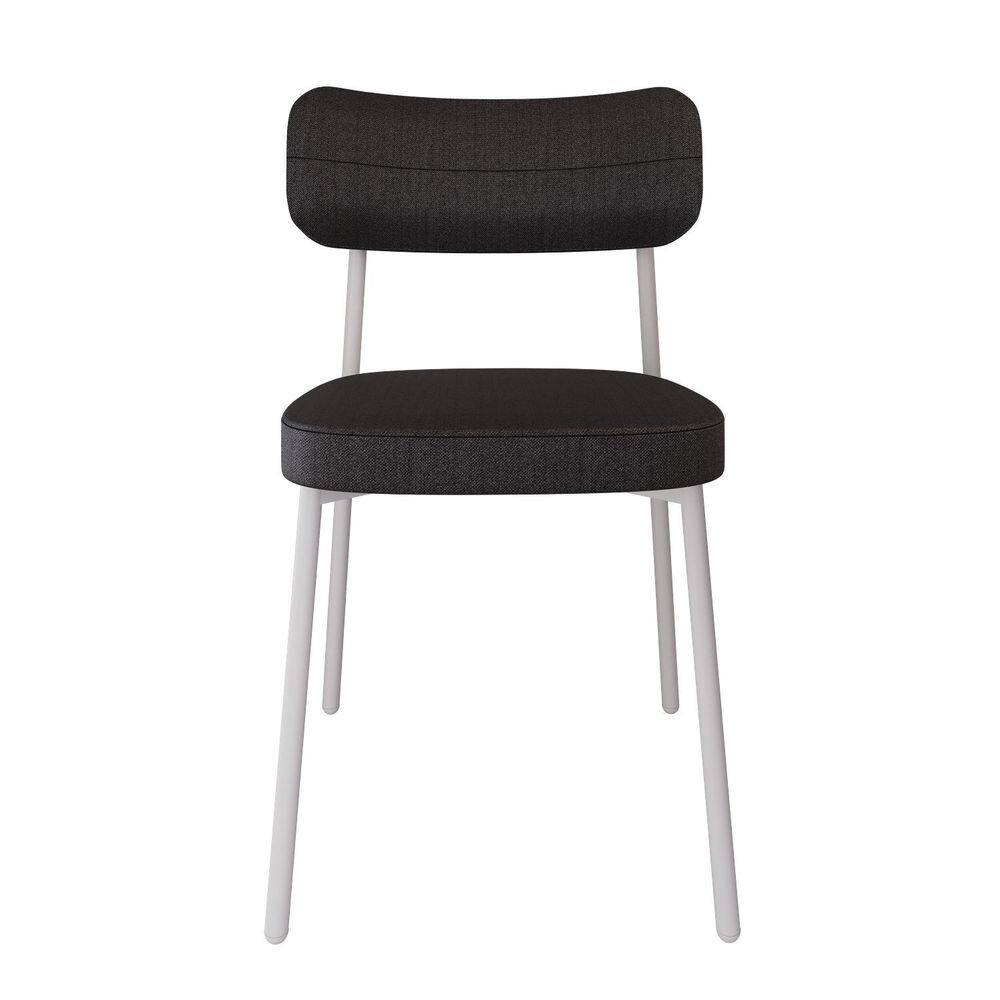 Cadeira Alloa Fixa com 4 Pés 50 X 44,7 X 83,8 Cm com 1 Unidade Preto/Branco Epoxi