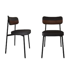Cadeira Alloa Fixa com 4 Pés 500 X 447 X 838 Mm com 2 Unidades Corriente Preto/Whisky/Preto Epoxi