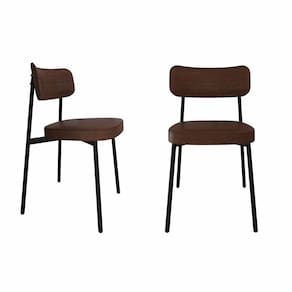 Cadeira Alloa Fixa com 4 Pés 500 X 447 X 838 Mm com 2 Unidades Whisky/Preto Epoxi