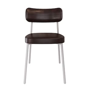 Cadeira Alloa Fixa com 4 Pés 50 X 44,7 X 83,8 Cm com 1 Unidade Café/Branco Epoxi