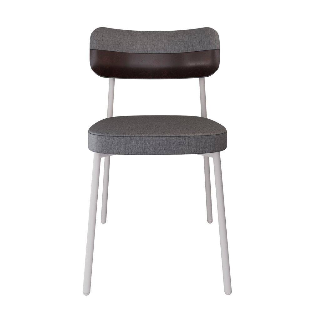 Cadeira Alloa Fixa com 4 Pés 50 X 44,7 X 83,8 Cm com 1 Unidade Cinza/Café/Branco Epoxi