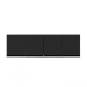 Armário Aéreo P- Cozinha Andreia 150cm C- 4 Portas Preto