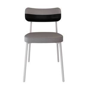 Cadeira Alloa Fixa com 4 Pés 50 X 44,7 X 83,8 Cm com 1 Unidade Cinza Claro/Preto/Branco Epoxi
