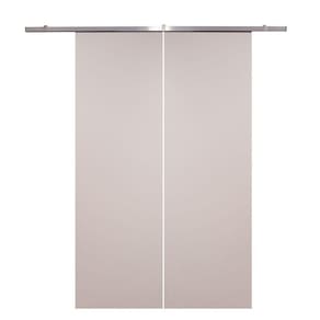 Porta De Correr Dupla Branco Prime Kit Alumínio 210x120