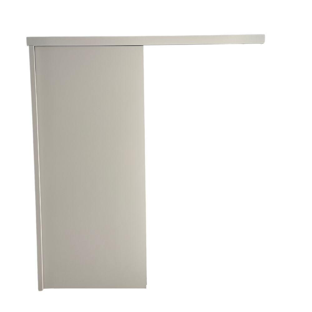 Porta De Correr Laqueada Cinza 210x80