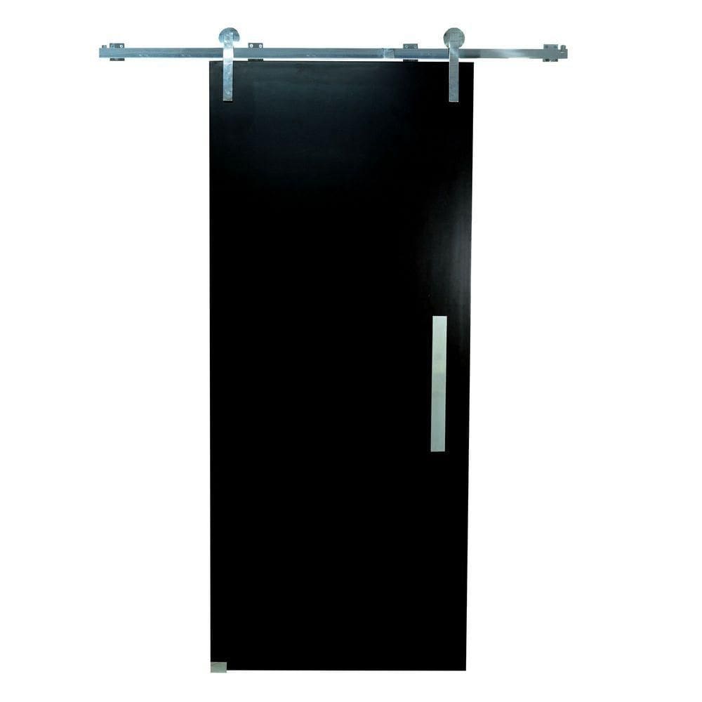 Porta Celeiro De Correr Laqueada Preta 210x90