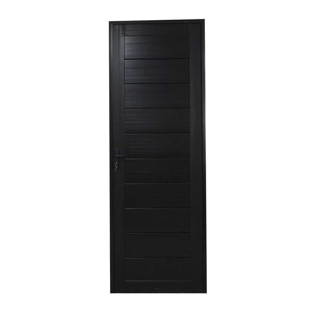 Porta De Pvc Preto - 210x70