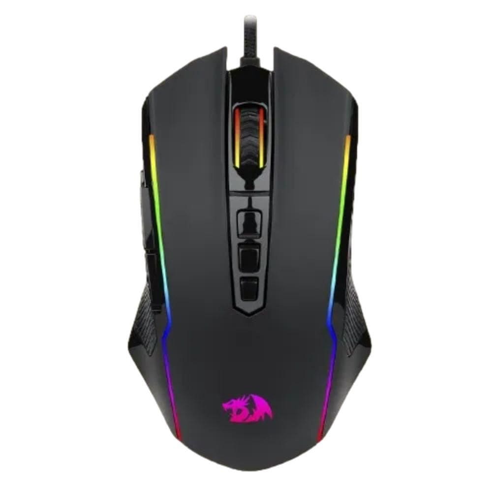 Mouse Gamer Redragon Ranger Basic RGB 8000DPI 9 Botoes USB Preto