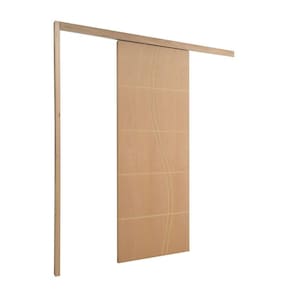 Porta De Correr P- Verniz Frisada Fs Duplo 210x100