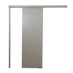 Porta De Correr Laqueada Cinza 210x100