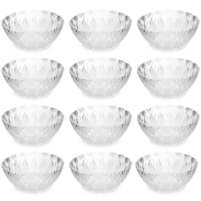 Jogo 12 Potes para Sobremesa Bowls Tigelas de Vidro 350ml King Lyor Transparente