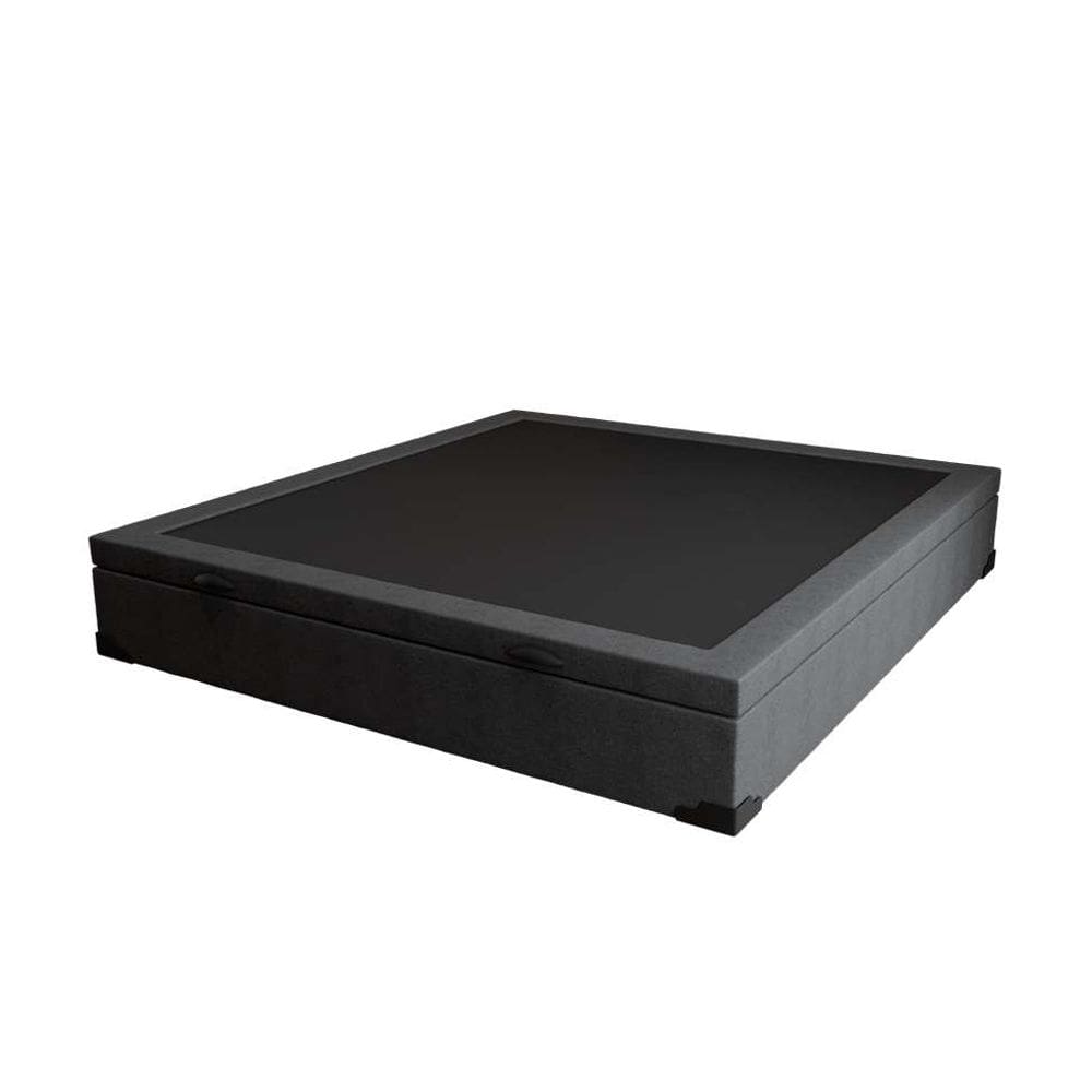 base para cama box casal martin premium com baú linho (47x138x188 cm) grafite
