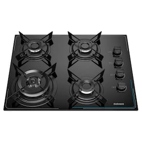 Cooktop Midi Pop Art 4 bocas Tripla Chama Preto Bivolt