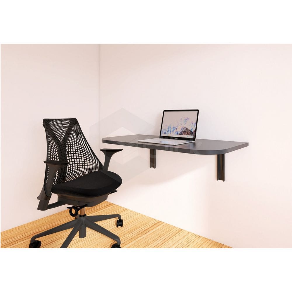 Mesa Bancada Dobrável Parede Suspensa Home Office Preta
