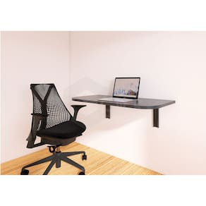 Mesa Bancada Dobrável Parede Suspensa Home Office  Preta