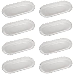 8 Travessas Bandejas de Mesa Cristal Pearl Wolff 30x15x2cm Oval para Buffet Restaurante
