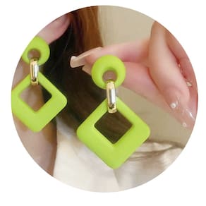 Brincos Femininos Pendentes de Gota Geométrica Tendência
