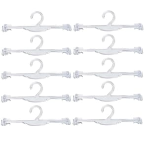 Kit 10 Cabides para Lingerie com Encaixe para Alças Lojas Transparentes Arara