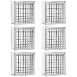 Kit 6 Tijolos Bloco De Vidro Crystal 19X19X8 Tradestar