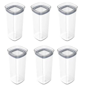 Conjunto De 6 Potes Com Vedação Herméticos Em Silicone 1,5l