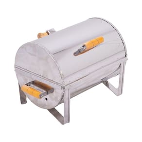 Churrasqueira A Bafo Master Inox Com Tampa E Alças De Madeira - Gudim