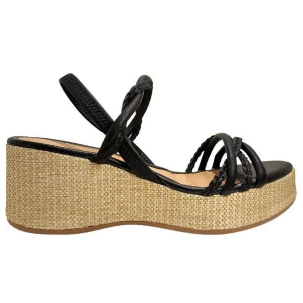 Sandália Mississipi Anabela Casual Feminina Preta