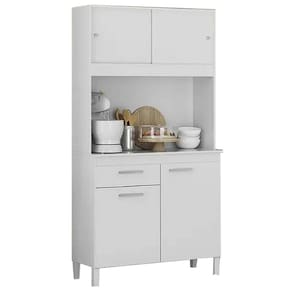 Armário de Cozinha Ceara 4 Portas 1 Gaveta Atualle Cor Branco