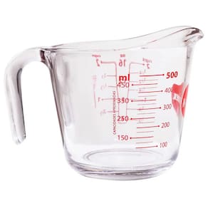 Jarra Medidora De Vidro 500ml Marinex Jarro De Medição Com Alça E Bico Direcionador
