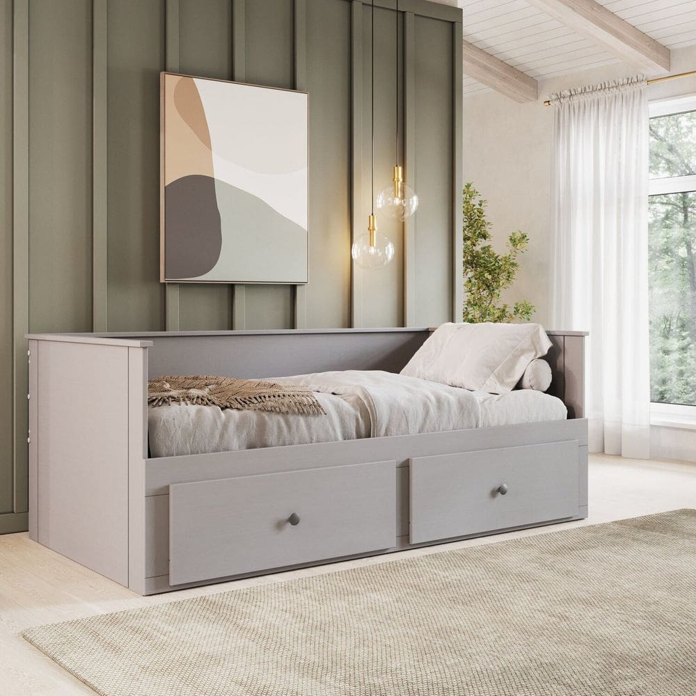 Bicama Palino 90x190cm em Madeira Maciça Cool Grey