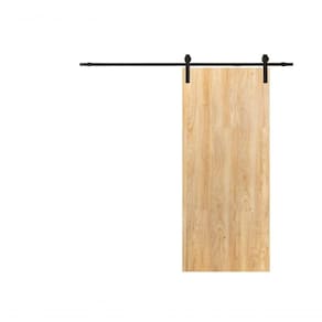 Porta Celeiro De Correr Verniz Kit Preto 210x100