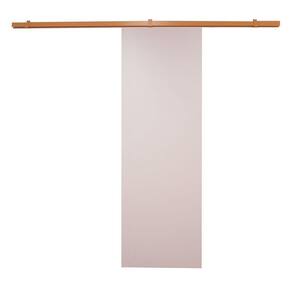 Porta De Correr Branco Prime Com Kit Alumínio Marrom - 210x90