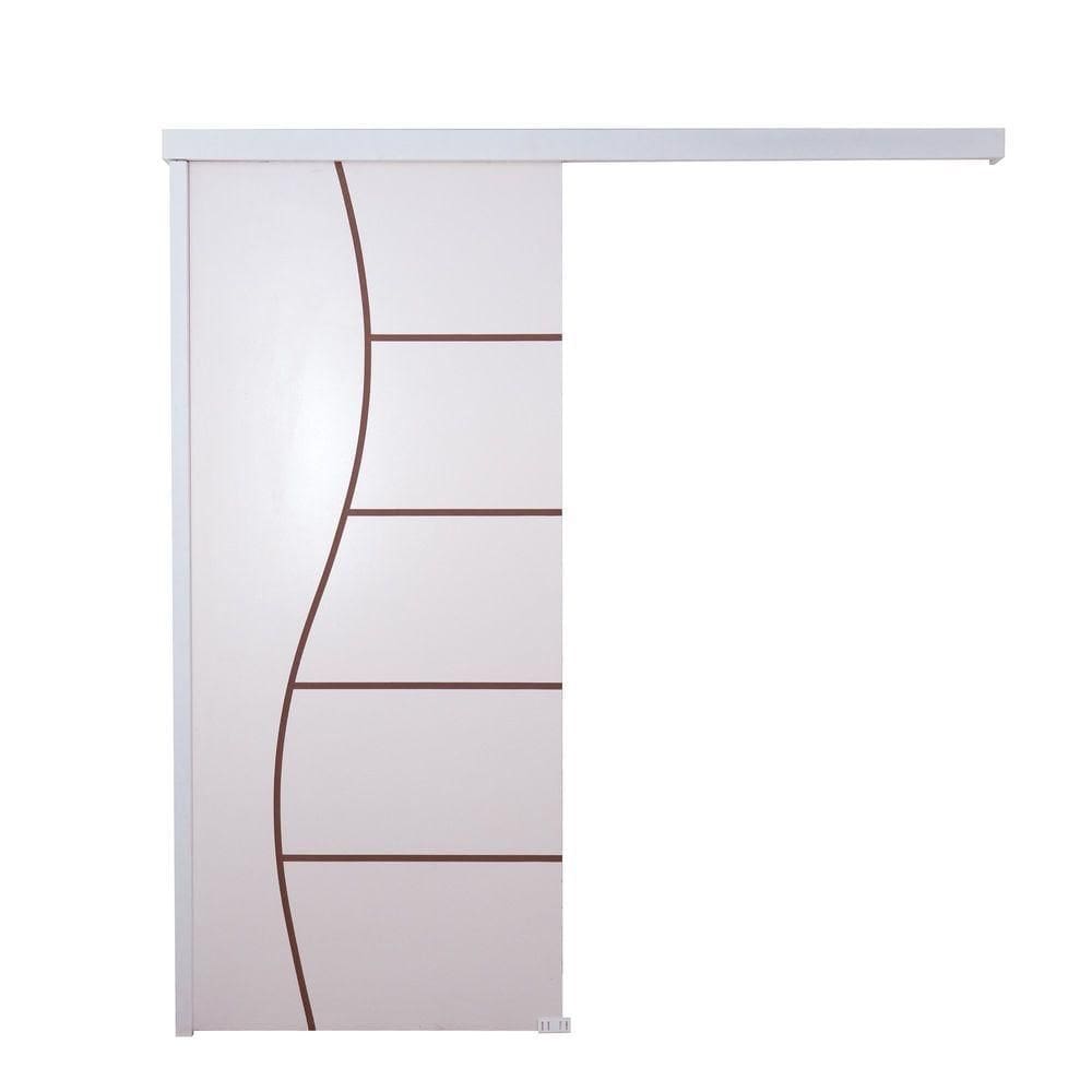 Porta De Correr Branco Prime Frisada F07 210x90