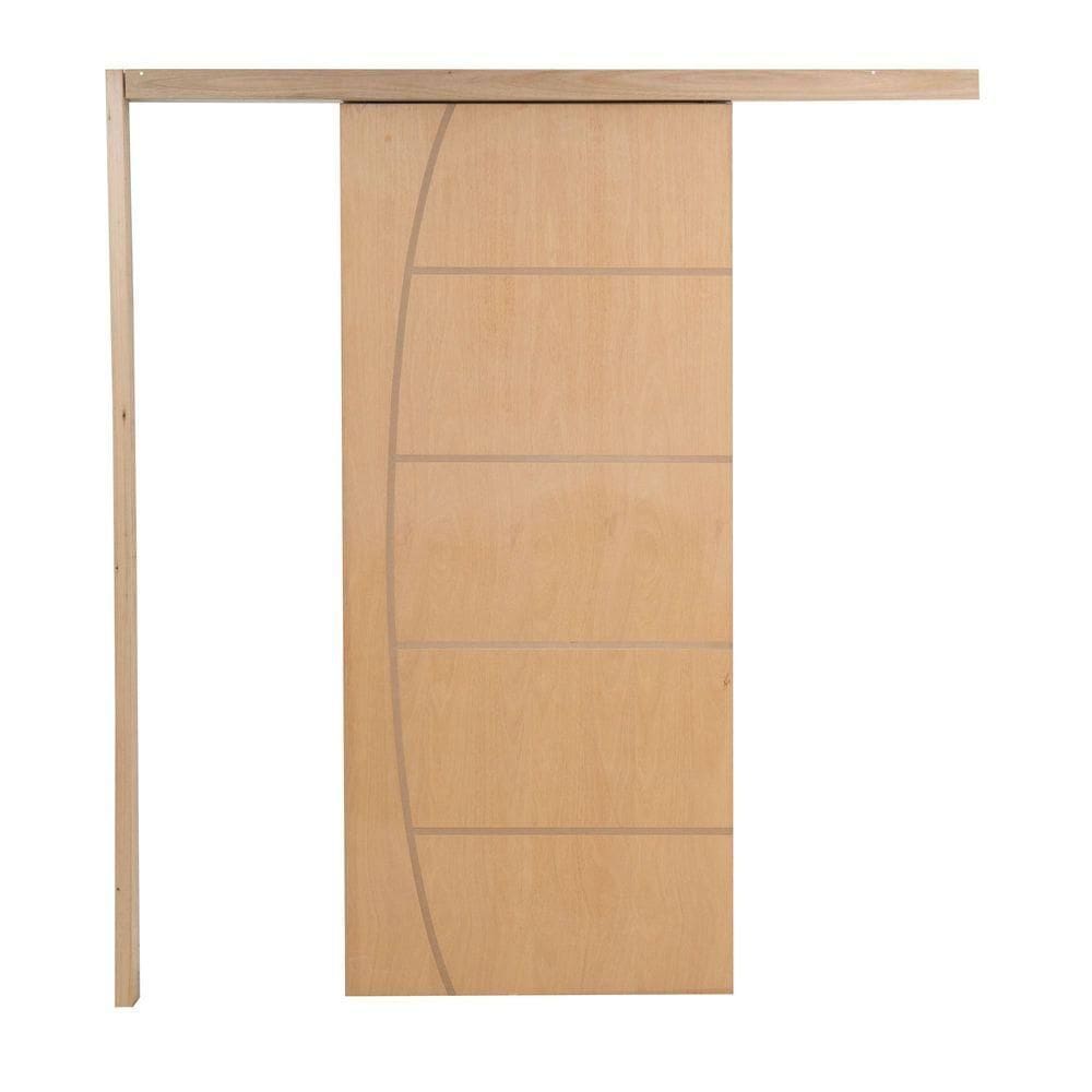 Porta De Correr P- Verniz Frisada Belissima 210x100