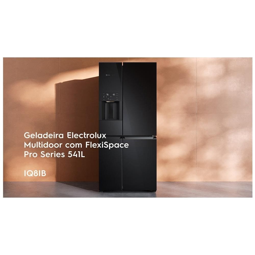 Refrigerador French Door Pro Series Electrolux de 04 Portas Frost Free com 541 Litros FlexiSpace Black - IQ8IB